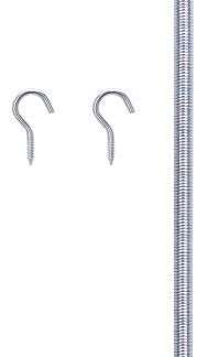 ProSource LR1013L Door Spring, 23/64 in Dia, 16 in L, Steel, Zinc