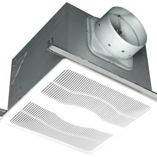 Air King AK200LS Exhaust Fan, 12-3/4 in L, 12-7/8 in W, 0.7 A, 115/120 V, 1-Speed, 200 cfm Air, Metal, White