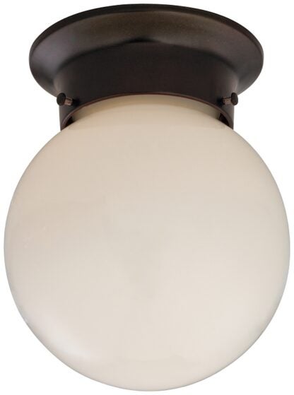 Boston Harbor F301-3375-ORB Single Light Ceiling Fixture, 120 V, 60 W, 1-Lamp, A19 or CFL Lamp, Bronze Fixture