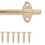 ProSource 23260BBB-PS Surface Bolt, 0.7 in Bolt Head, 4 in L Bolt, Brass