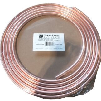 GL Copper 004608 Copper Tubing, 25 ft L, Coil