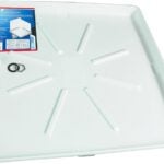 Camco USA 20752 Washing Machine Drain Pan, Polypropylene, White, Matte