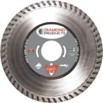 DIAMOND PRODUCTS 21124 Circular Blade, 4 in Dia, 7/8 in Arbor, Diamond Cutting Edge