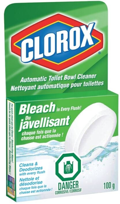 Clorox 1006 Toilet Bowl Cleaner, 100 g, Solid, Slight Chlorine, White