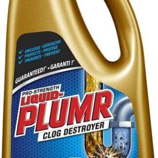 Liquid-Plumr 01811PK01 Clog Remover, Liquid, Pale Yellow, Bleach, 900 mL Bottle