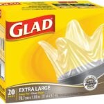 Glad Easy-Tie 30202 Garbage Bag, XL, Plastic, Clear