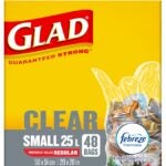 Glad 30218FRM1 Garbage Bag, 25 L, Clear