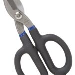 Vulcan TS-01407 Snip, 7 in OAL, 2 in L Cut, Straight Cut, Carbon Steel Blade, Non-Slip Grip Handle, Black/Blue Handle