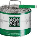 Rangemaster Class 3 7203 Barbed Wire, 1320 ft L, 15-1/2 Gauge, 5 in Points Spacing, Zinc