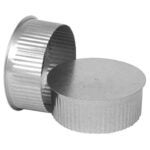 Imperial GV0732 End Cap, 3 in Dia, Galvanized Steel