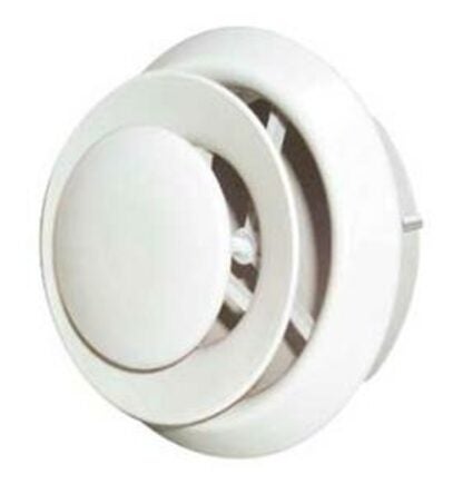 Imperial DR-04 Air Diffuser with Collar, 4 in Duct Opening, Polypropylene, White