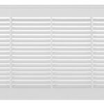 Imperial RG3011 Sidewall Grille, 14 in L, 6 in W, Rectangle, Polystyrene, White