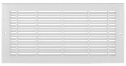 Imperial RG3011 Sidewall Grille, 14 in L, 6 in W, Rectangle, Polystyrene, White