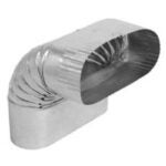 Imperial GV2078 Oval Vertical Elbow, 30 ga Gauge, Steel, Galvanized