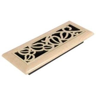 Imperial RG3153 Vine Design Floor Register, ABS Resin, Maple, Satin Brass