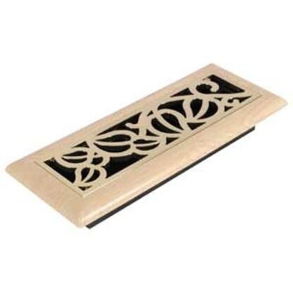 Imperial RG3153 Vine Design Floor Register, ABS Resin, Maple, Satin Brass