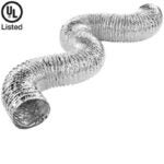 Imperial FX0568 Flexible Foil Duct, 8 ft L, Aluminum