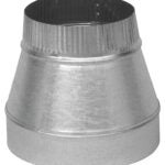 Imperial GV0812 Short Duct Reducer, 30 Gauge, Galvanized Steel