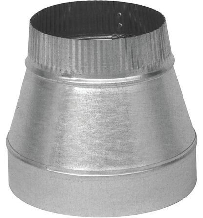 Imperial GV0821 Short Duct Reducer, 6 in L, 28 ga Gauge, Galvanized Steel