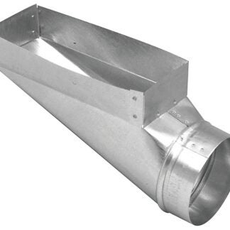 Imperial GV0657 End Boot, 3-1/4 in L, 10 in W, 5 in H, 90 deg Angle, Steel, Galvanized