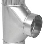 Imperial GV0900 Tee, 8 in, 28 Gauge, Galvanized Steel