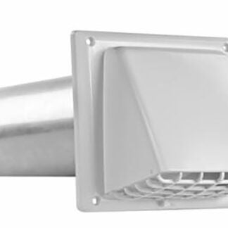 Imperial VT0602 Vent Hood, 4 in Duct, Plastic Hood, White Hood