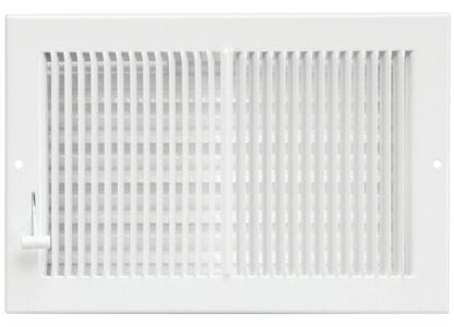 Imperial RG0289 Multi-Shutter Register, 5-1/4 in L, 11-1/4 in W, Steel, White