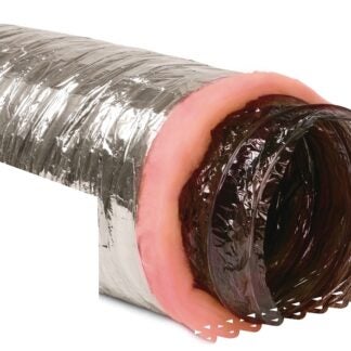 Imperial MEA-0410 Air Duct, 10 ft L, Polyester, Silver