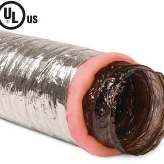 Imperial MEA-0425 Air Duct, 25 ft L, Polyester, Silver