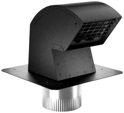 Imperial VT0640 Roof Vent Cap, 4 in, Steel, Black Sells in Quantity of 3