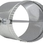 Imperial GV2282 Volume Damper with Sleeve, 5 in Dia, Galvanized Sells in Quantity of 8