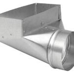 Imperial GV0627-C Wall Register Boot, 4 in L, 12 in W, 6 in H, 90 deg Angle, Galvanized Sells in Quantity of 10