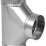 Imperial GV0883-A Stove Pipe Tee, 4 in, 26 ga Thick Wall, Steel, Galvanized