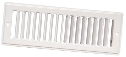 Imperial RG1270-A Toe Space Grille, 2-1/4 in L, 12 in W, Steel, White