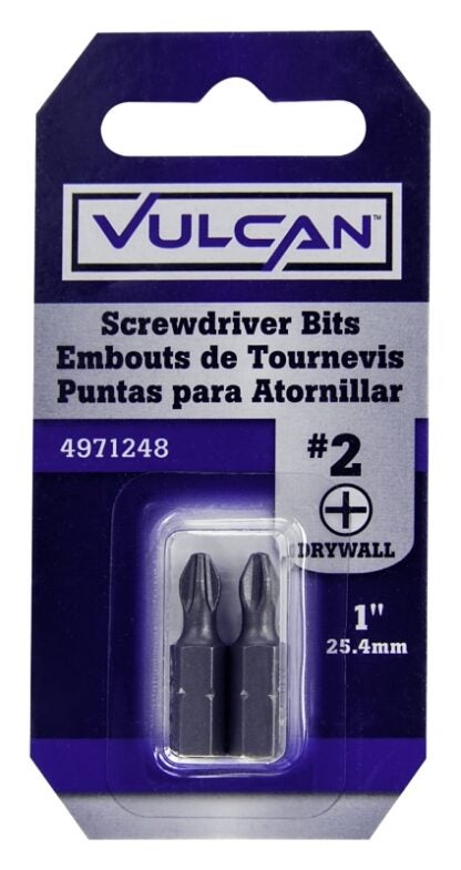 Vulcan 309291OR Screwdriver Bit, Hex Shank, S2 Chrome Molybdenum Steel