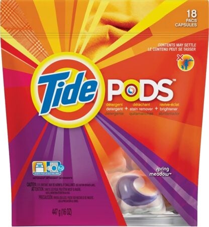 Tide 93120 Laundry Detergent, 16 CT, Liquid, Spring Meadow Sells in Quantity of 6