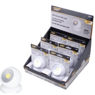 PowerZone 12621 Robot Light, AAA Battery, Alkaline Batteries Battery, LED Lamp, 220 Lumens, White Sells in Quantity of 6