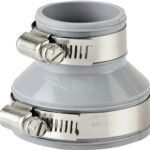 ProSource DTC-150 Drain Trap Connector, 1-1/2 x1-1/4 in, PVC, Gray