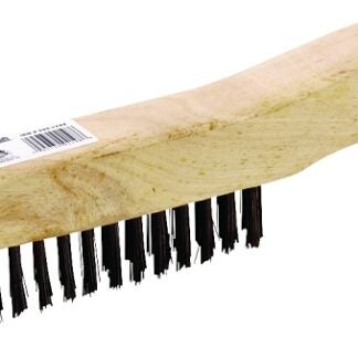 ProSource WB01416S Wire Brush with Scraper, 1-3/4 in L Trim, Metallic Bristle, 3/4 in W Brush, 10-7/8 in OAL