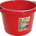 Fortex-Fortiflex N4008R Utility Pail, 8 qt Volume, Fortalloy Rubber Polymer, Red