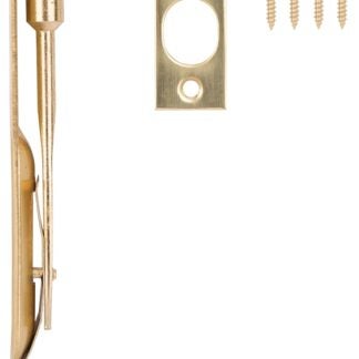 ProSource LR-004-PS Flush Bolt, 1 x 1/2 in Bolt Head, 5 in L Bolt, Solid Brass, Polished Brass