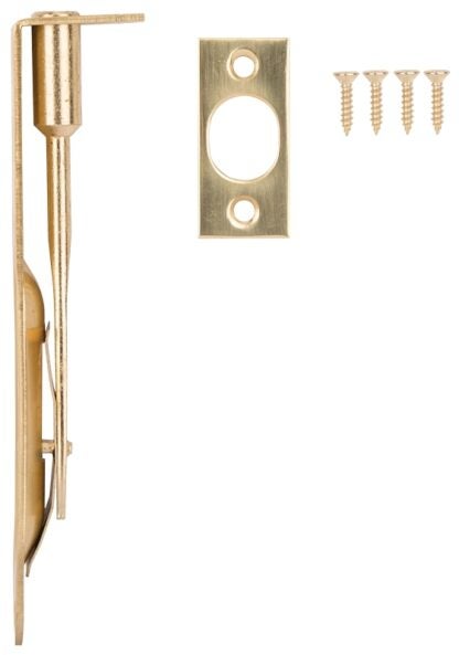 ProSource LR-004-PS Flush Bolt, 1 x 1/2 in Bolt Head, 5 in L Bolt, Solid Brass, Polished Brass