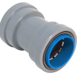 Southwire SIMPush 65083501 Conduit Coupling, 3/4 in Push-In, 1.65 in Dia, 2.43 in L, PVC