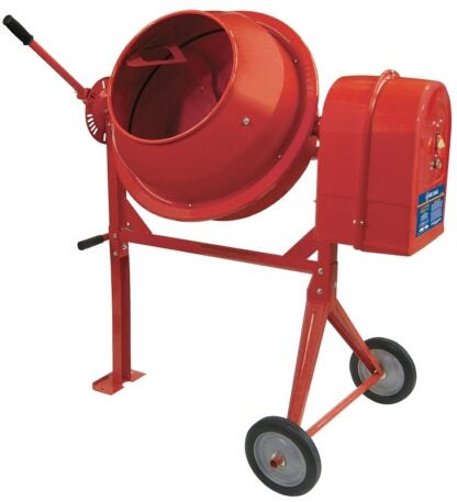 King Canada KC-15CM-2 Portable Cement Mixer, 3.5 cu-ft Drum, 1/3 hp, Steel Drum