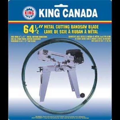 King Canada KBB-115BM-14 Band Saw Blade, 1/2 in W, 64-1/2 in L, 14 TPI, Bi-Metal Cutting Edge, Bi-Metal