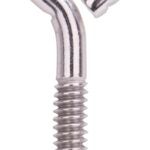 ProSource LR292 Eye Bolt, 4.7 mm Thread, Machine Thread, 1 in L Thread, 3/4 in Dia Eye, 94 lb Working Load Sells in Quantity of 10