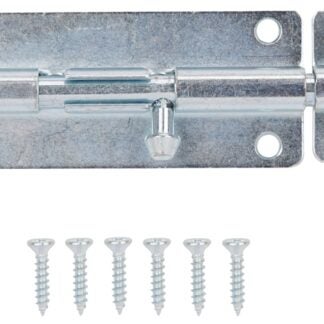 ProSource 20487ZCB-PS Barrel Bolt, 0.31 Dia in Bolt Head, 5 in L Bolt, Steel, Zinc Plated