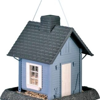 North States 9085 Wild Bird Feeder, Cozy Cottage, 5 lb, Plastic, Blue/Gray, 11-1/2 in H, Pole Mounting