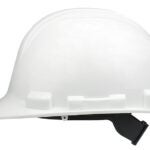 Safety Works SWX00344 Hard Hat, 4-Point Textile Suspension, HDPE Shell, White, Class: E