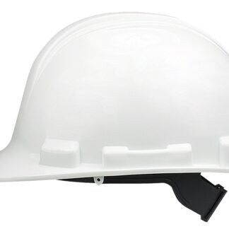 Safety Works SWX00344 Hard Hat, 4-Point Textile Suspension, HDPE Shell, White, Class: E